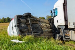 car and truck crash