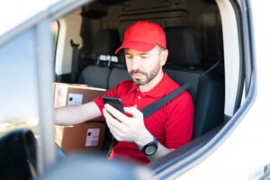 trucker texting while driving