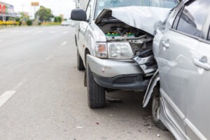 accident involving two silver cars