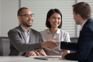 couple meeting with lawyer