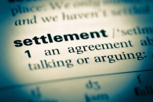 settlement definition in a dictionary
