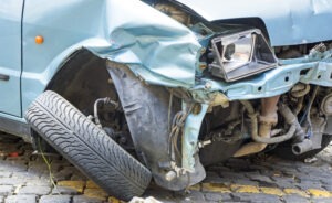 Tulsa Car Accident Lawyer - smashed front-end of car