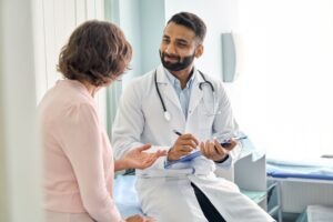 woman with her doctor