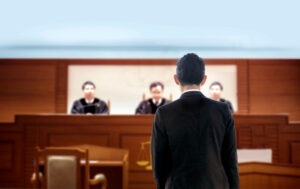 defendant in court