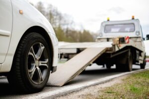 tow truck loading car