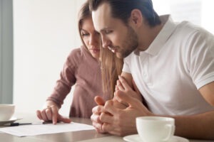 couple reviewing their insurance policy