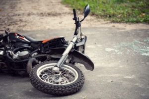 motorcycle on the ground