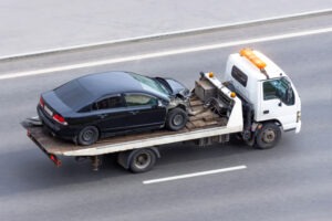 car on a tow truck