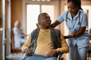 older black man in nursing home